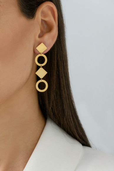 SKP.230087_Doro_Geometric Elegance Gold Earrings