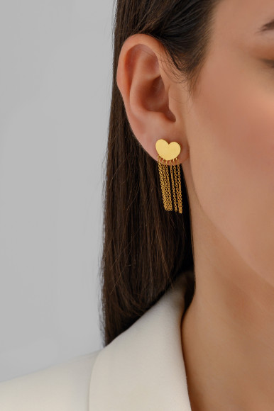 Mini Heart Dangle Earrings