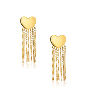 Mini Heart Dangle Earrings
