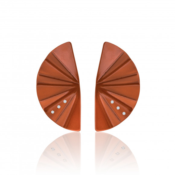 Geisha Nanoceramic Titanium Diamond Earrings