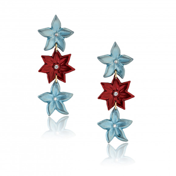 Anastasia Kessaris Sea Life Diamond Dangle Earrings