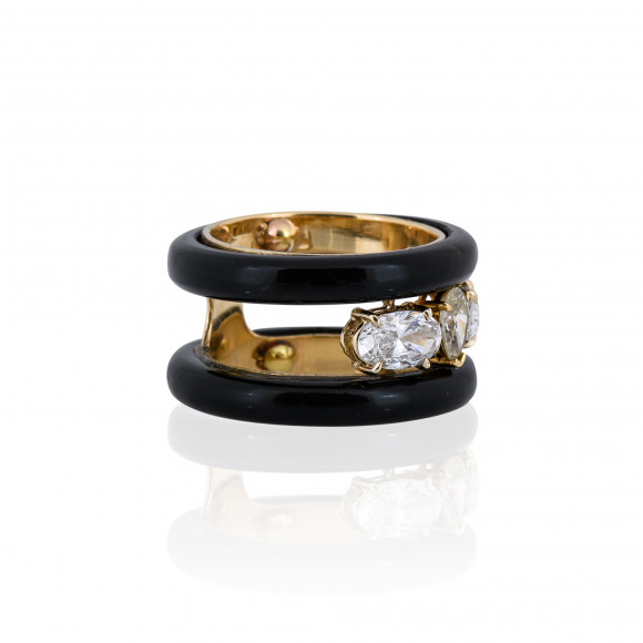 AK_Anastasia Kessaris_Onyx and Diamond Ring