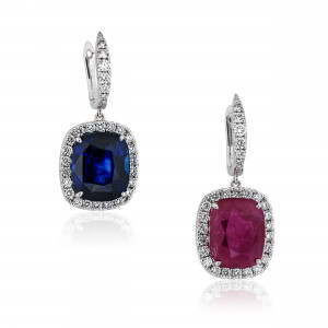 SKP.181773_Anastasia Kessaris_Sapphire and Ruby Radiant Diamond Earrings