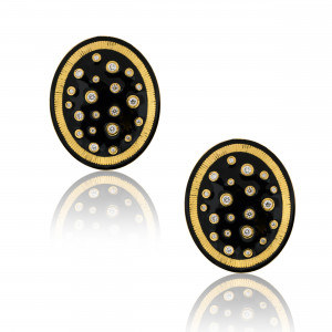 SKP.201334_Anastasia Kessaris_Oval Yellow Gold Diamond Earrings