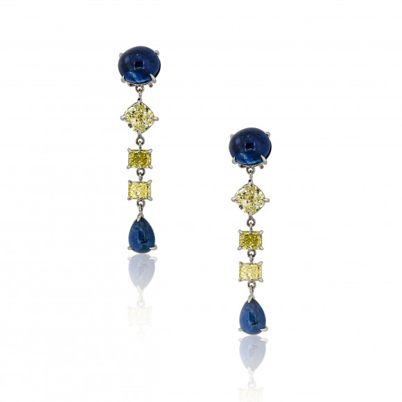 SKP.210266_Anastasia Kessaris_Sapphire Diamond Dangle Earrings