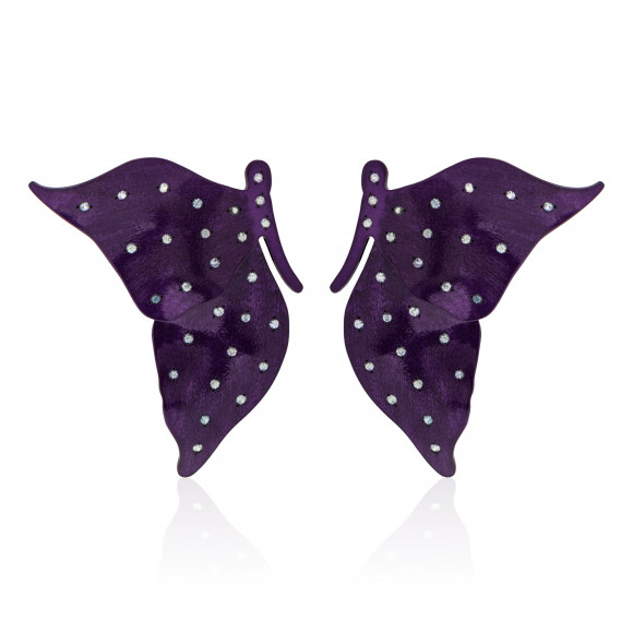 SKP192007_Anastasia Kessaris_Social Butterfly Purple Titanium Sapphire Earrings